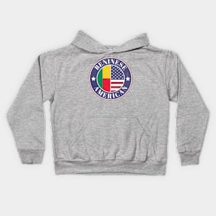 Proud Beninese-American Badge - Benin Flag Kids Hoodie